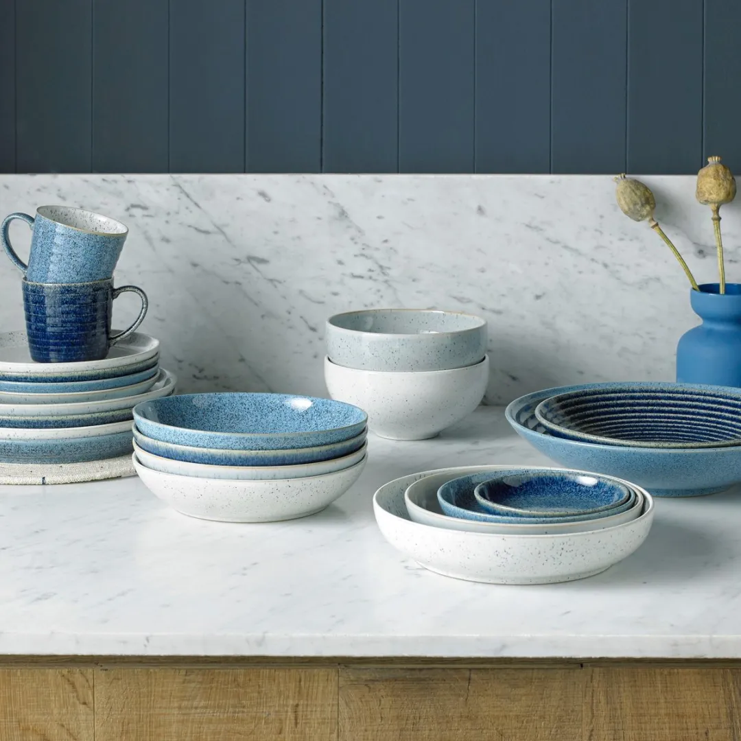 Denby Studio Blue Pastabord Set 4x Ø22cm