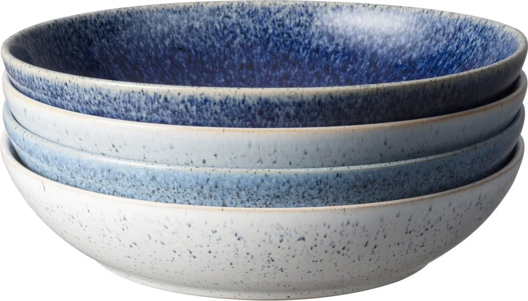 Denby Studio Blue Pastabord Set 4x Ø22cm