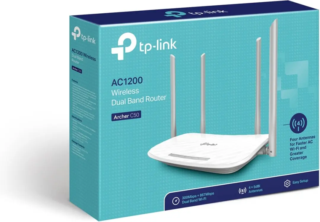 TP-Link Archer C50 Router - WiFi 5 1200Mbps