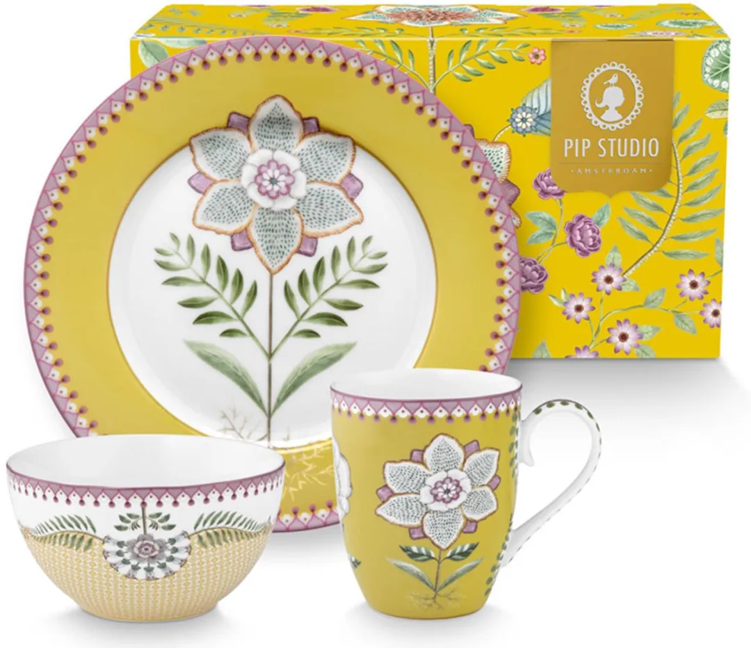 Pip Studio Lily & Lotus Ontbijtset 3-delig