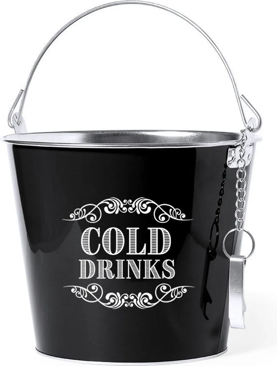 Bellatio Design IJsemmer 6L - Zwart - met Flesopener