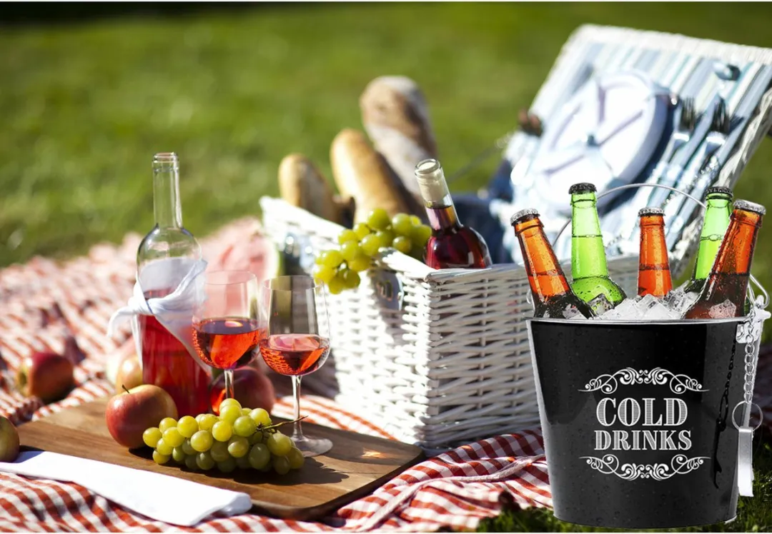 Bellatio Design IJsemmer 6L - Zwart - met Flesopener