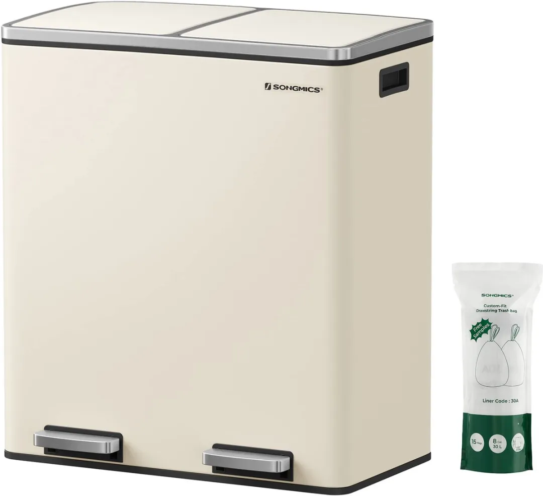 Songmics Dubbele Pedaalemmer 60L