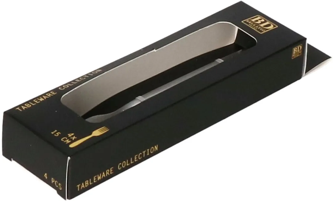 Bellatio Design Gebaksvorkjes 24 Stuks - Zilver - 15 cm