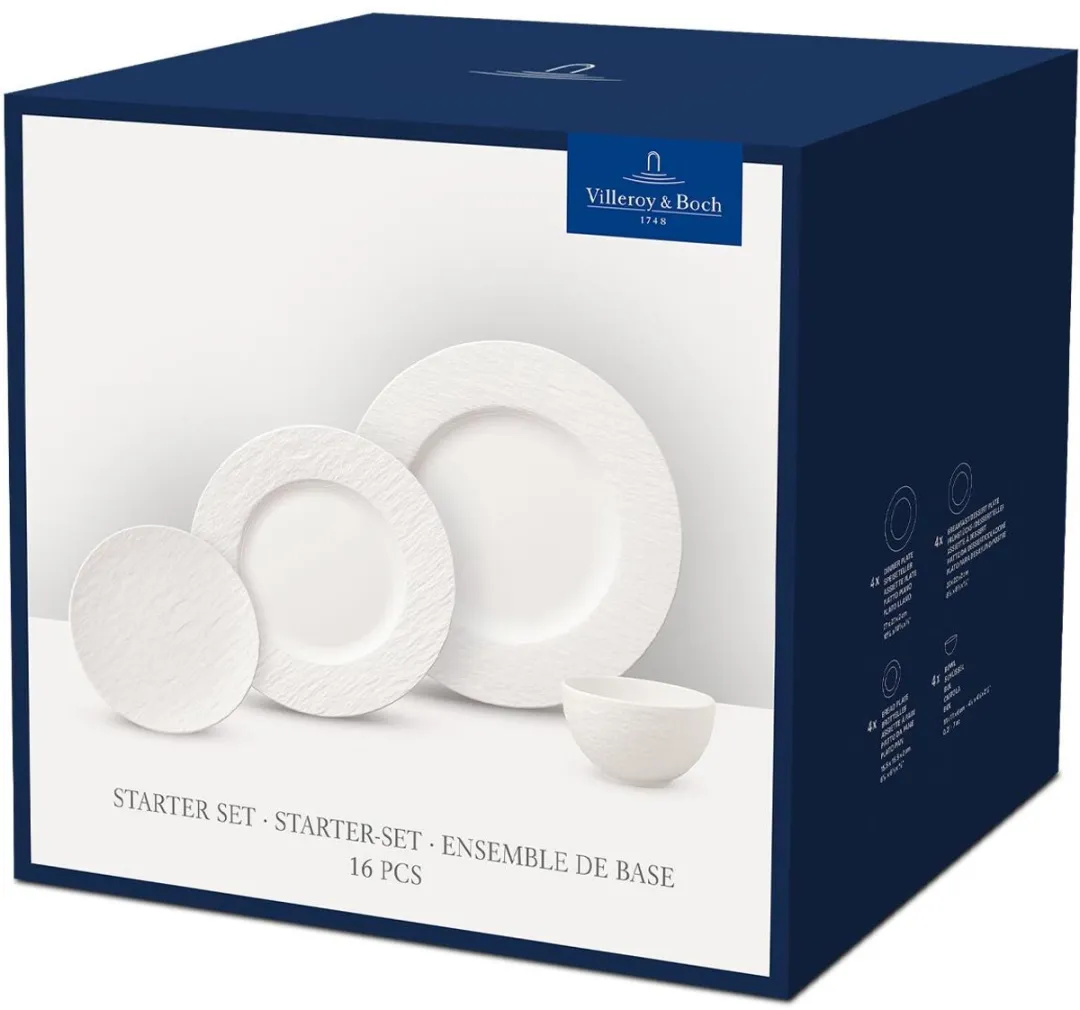 Villeroy & Boch Manufacture Rock Starter-Set - 16-delig - Zwart