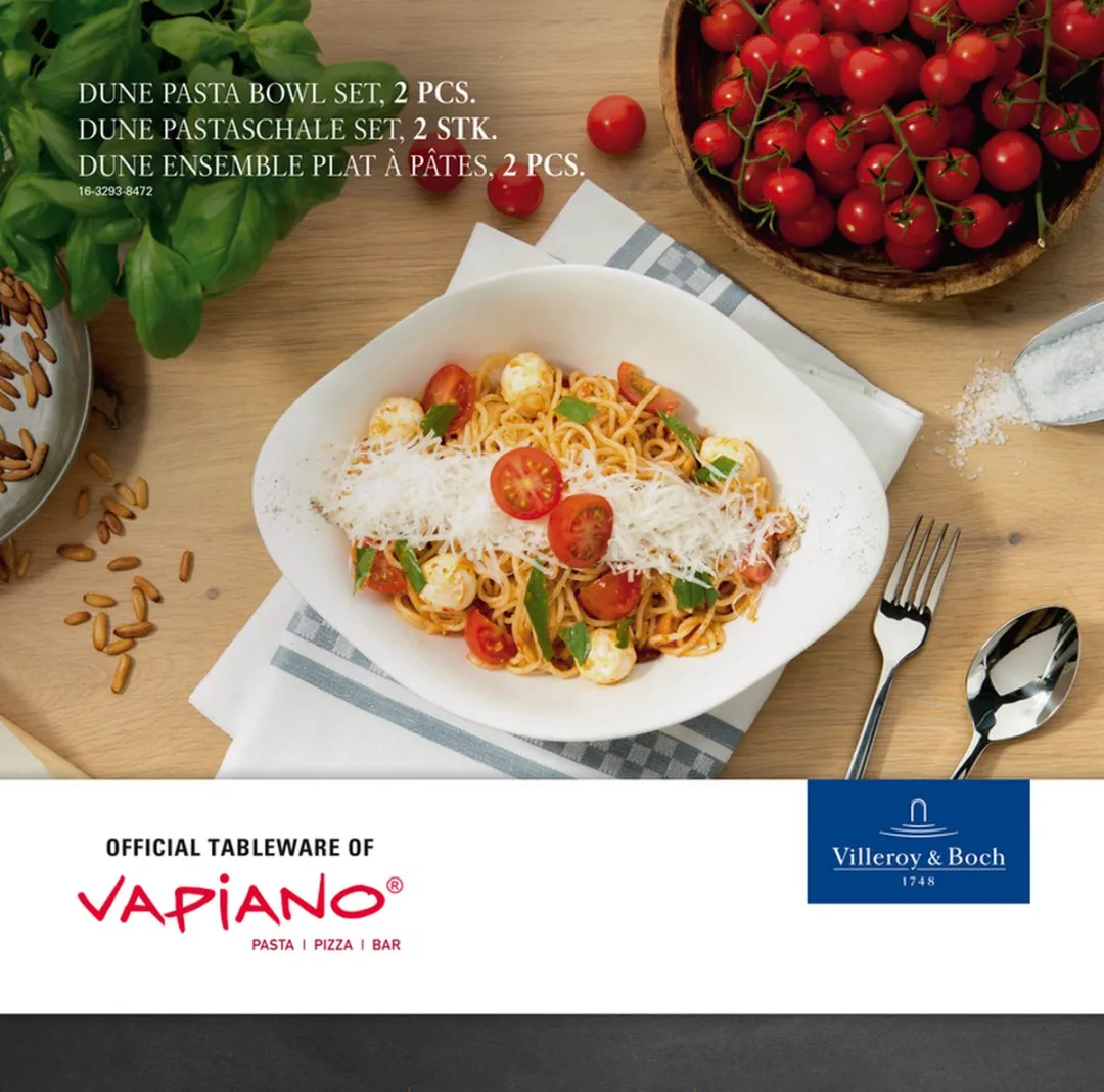 Villeroy & Boch Vapiano Pastaschaal-set 2-delig - Wit
