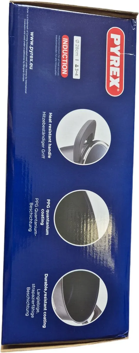 PYREX Casserolepan 28cm - Grijs - 2 Stuks