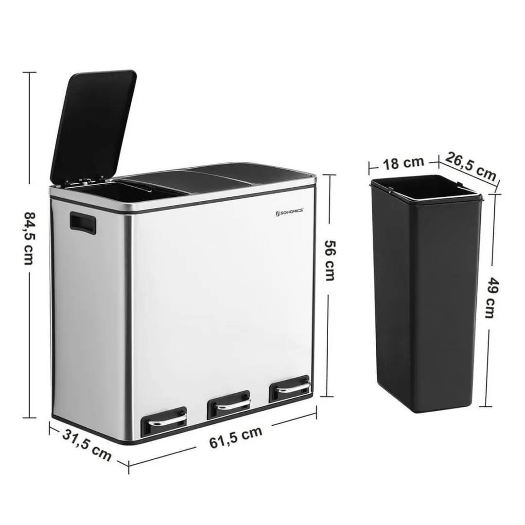 Songmics Prullenbak 54L