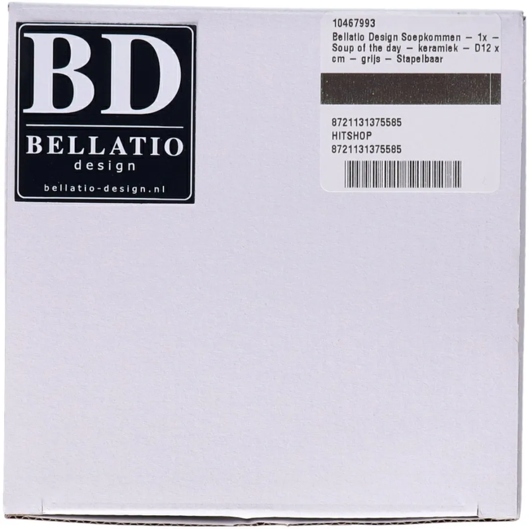 Bellatio Design Soepkommen 500ml - Grijs
