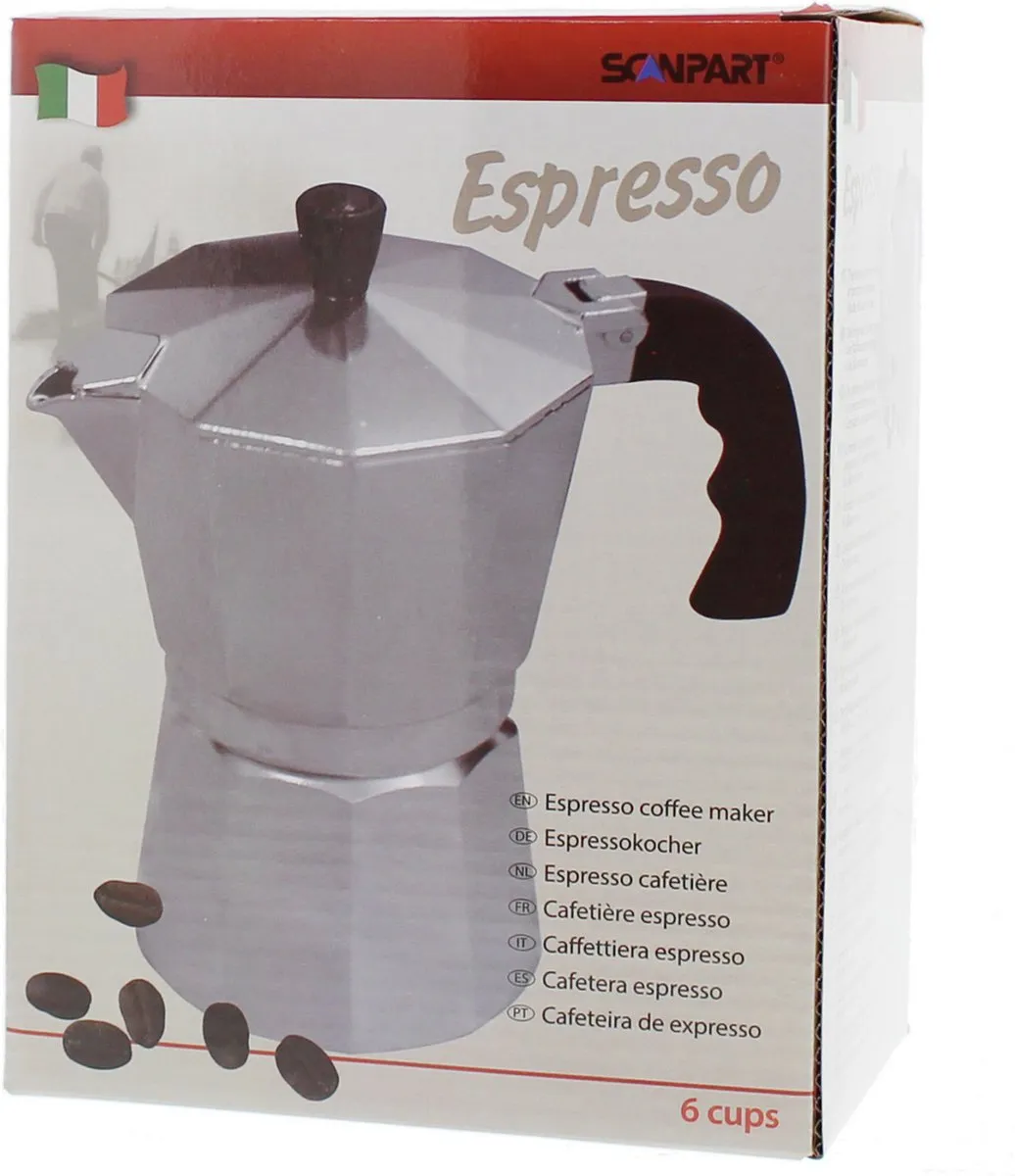 Scanpart Percolator 6 Kopjes - Aluminium - Wit