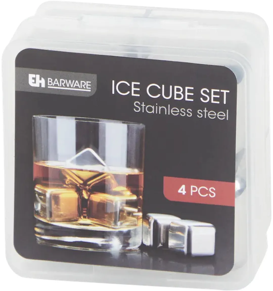 Excellent Houseware Herbruikbare IJsblokjes 4 Stuks - RVS