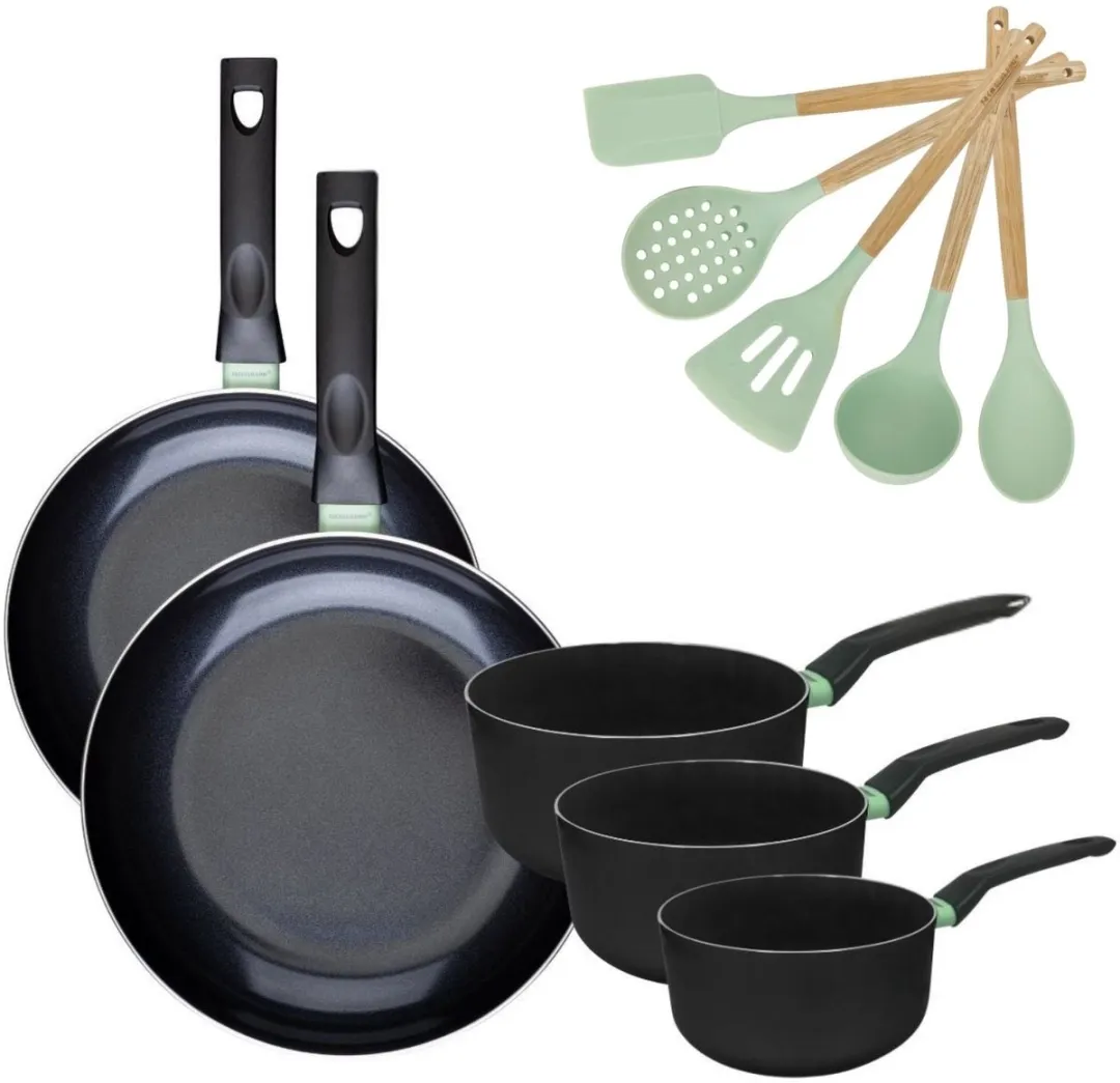 Fackelmann Brandao Set RVS Pannen & Kookpotten 28/30cm + 16/18/20cm