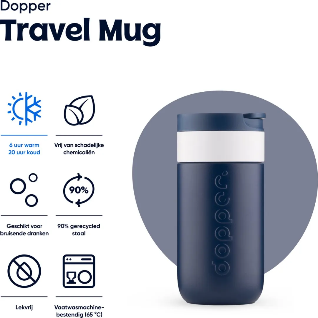 Dopper Travel Mug 300ml - Breaker Blue