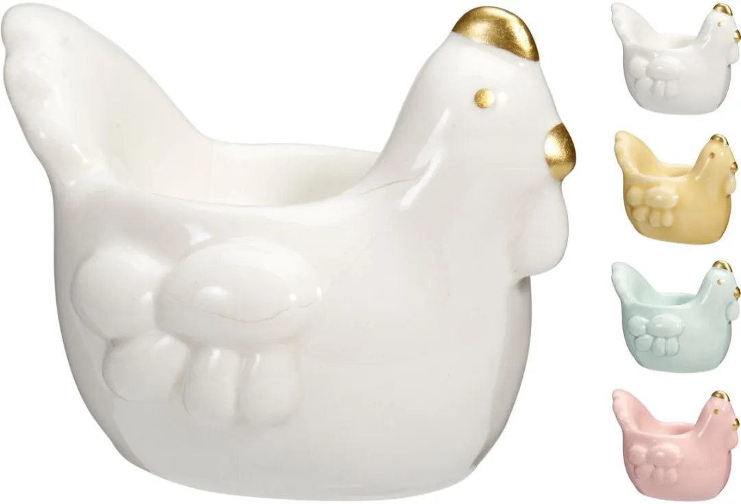 Bellatio Design Eierdopjes - 4 Stuks - Multi Pastel