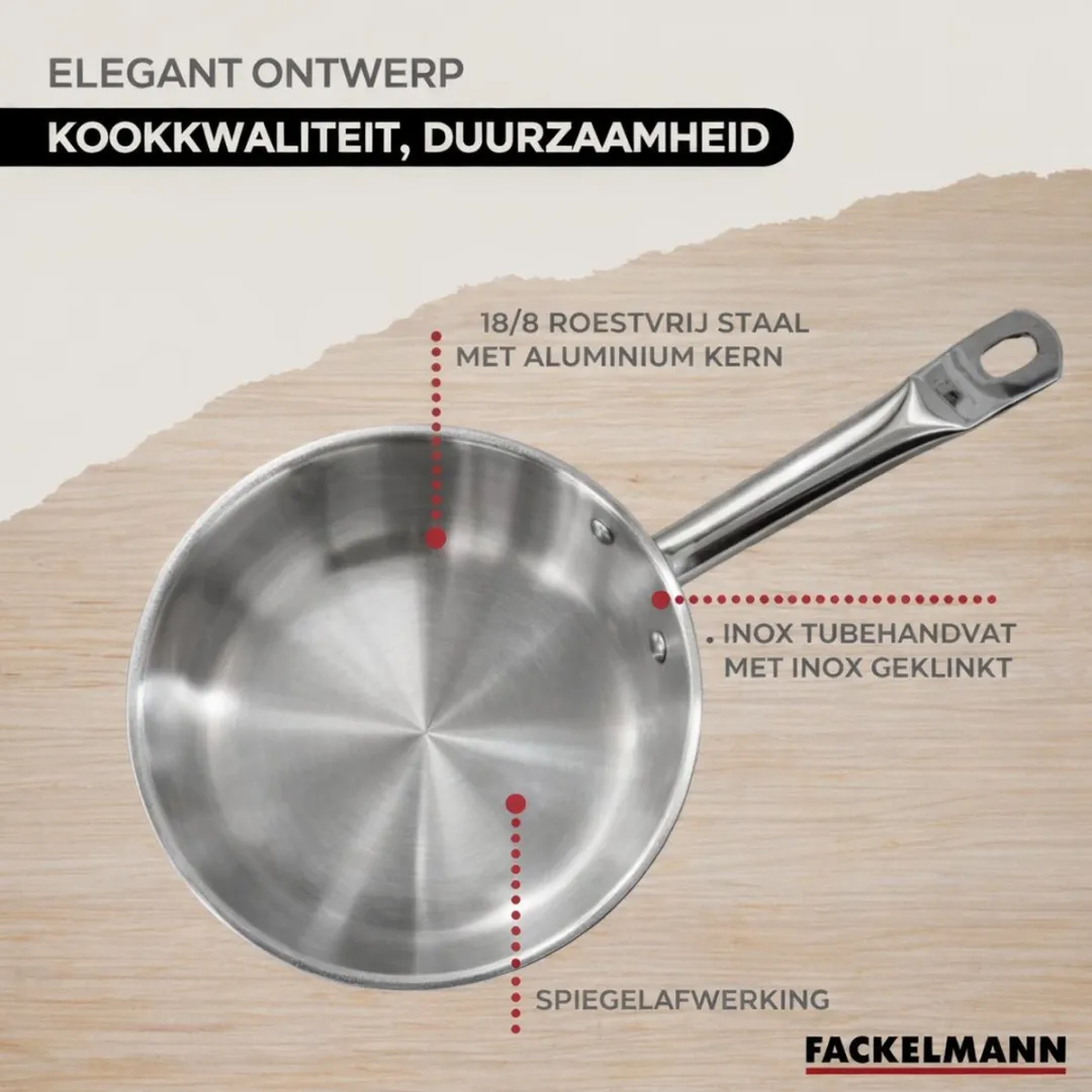Fackelmann Eterna Set Pannen 20/24cm + Braadpannen 16/20/24cm - Grijs - afbeelding 6 van 6