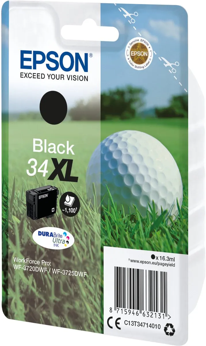 Epson 34XL Inktcartridge Zwart - 1100 pagina's
