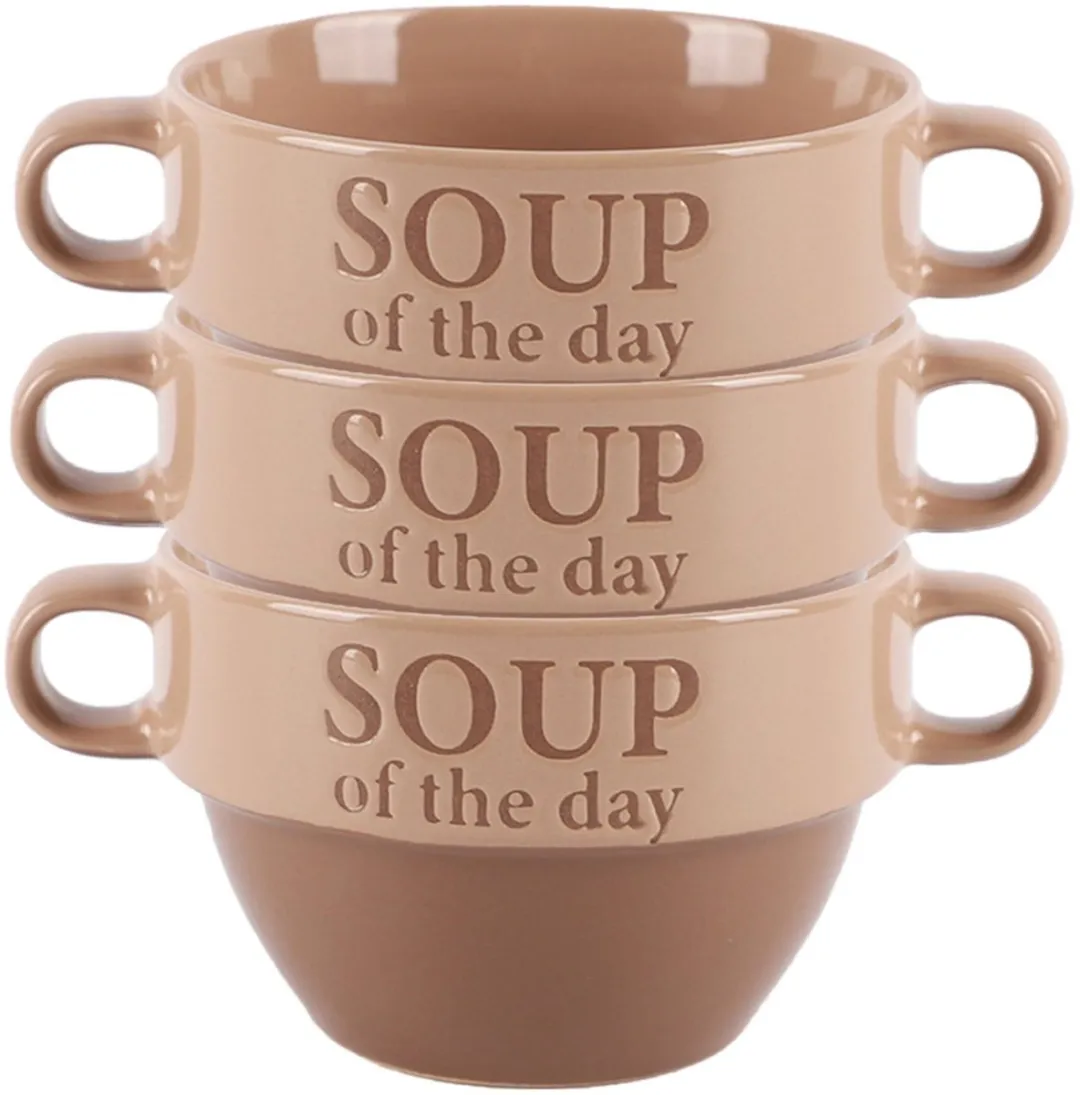 Bellatio Design Soepkom Terra 500ml - D12xH8cm