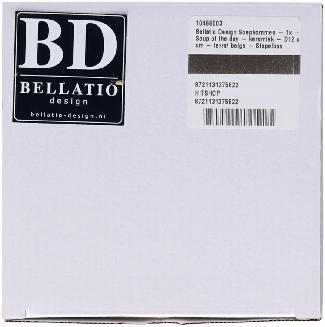 Bellatio Design Soepkom Terra 500ml - D12xH8cm