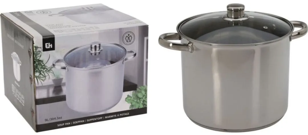 Excellent Houseware Kookpan 9L - RVS/Zilver - D24cm