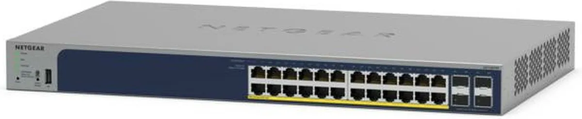NETGEAR GS728TPP - Netwerk Switch - Smart Managed - 1 Gbps - PoE Switch -24 poorten
