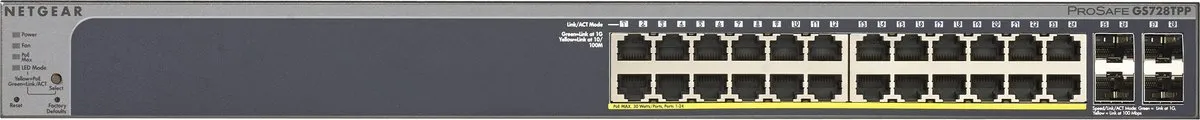 NETGEAR GS728TPP - Netwerk Switch - Smart Managed - 1 Gbps - PoE Switch -24 poorten