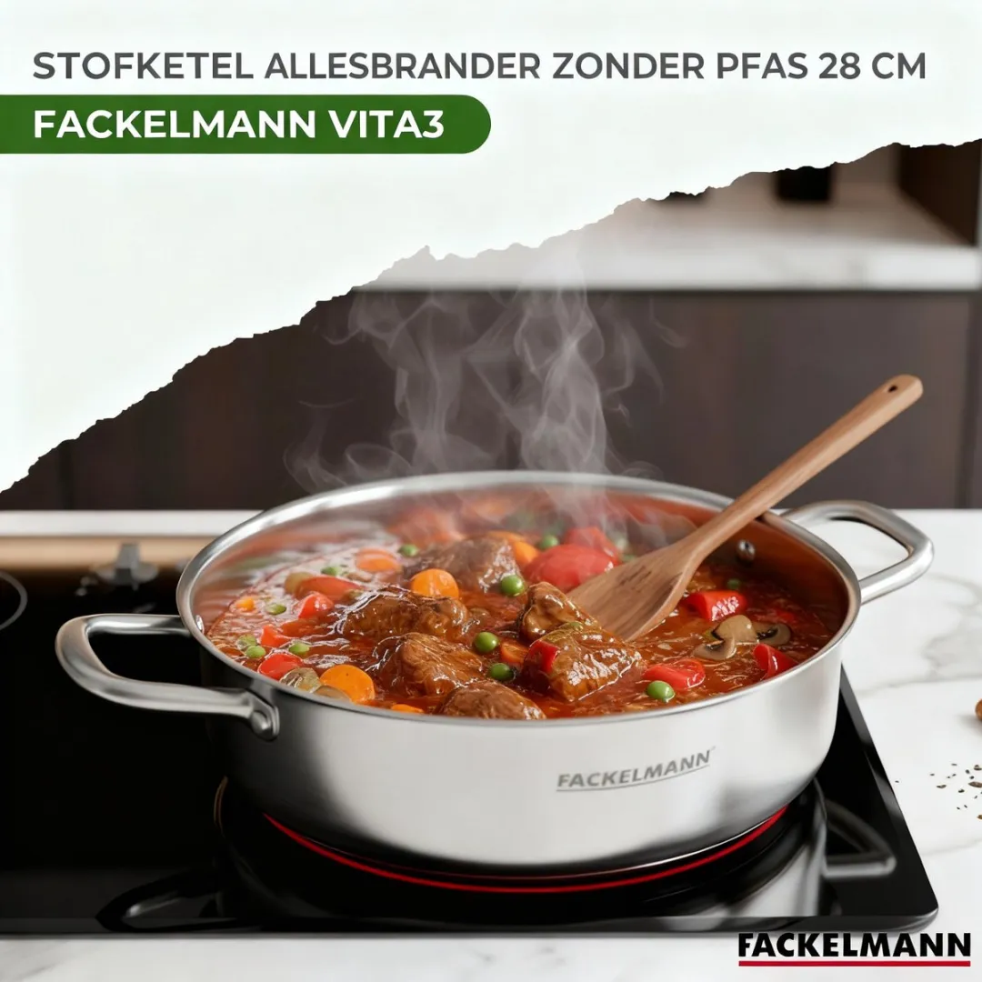 Fackelmann Vita3 Sautoir 28cm - Roestvrij staal