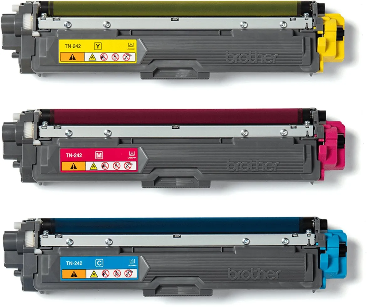 Brother TN242CMY Toner - Cyaan, Magenta, Geel 1400 Stuks
