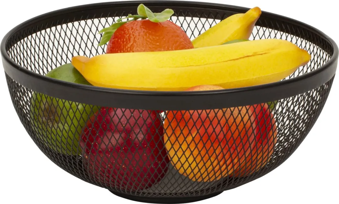 Bellatio Design Draadmand Fruitschaal - Zwart - Ø26cm