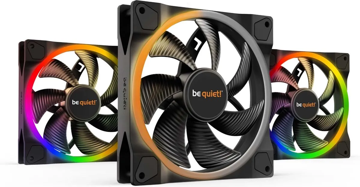 be quiet! Light Wings PWM BL076 Ventilatoren - 3x 12cm - Zwart