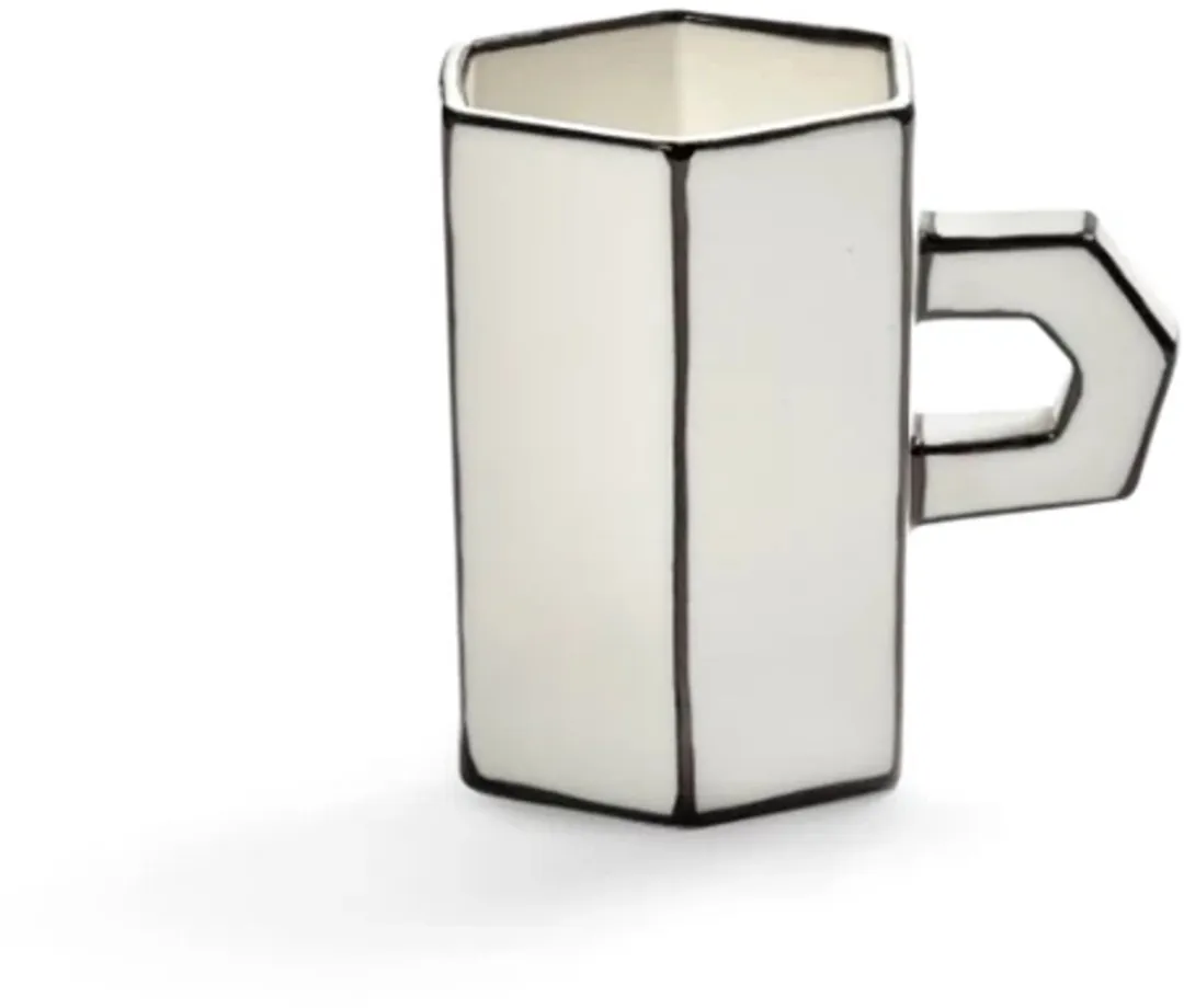 Serax Annebet Philips Carte Blanche Dubbele Espressokop - Wit/Zwart