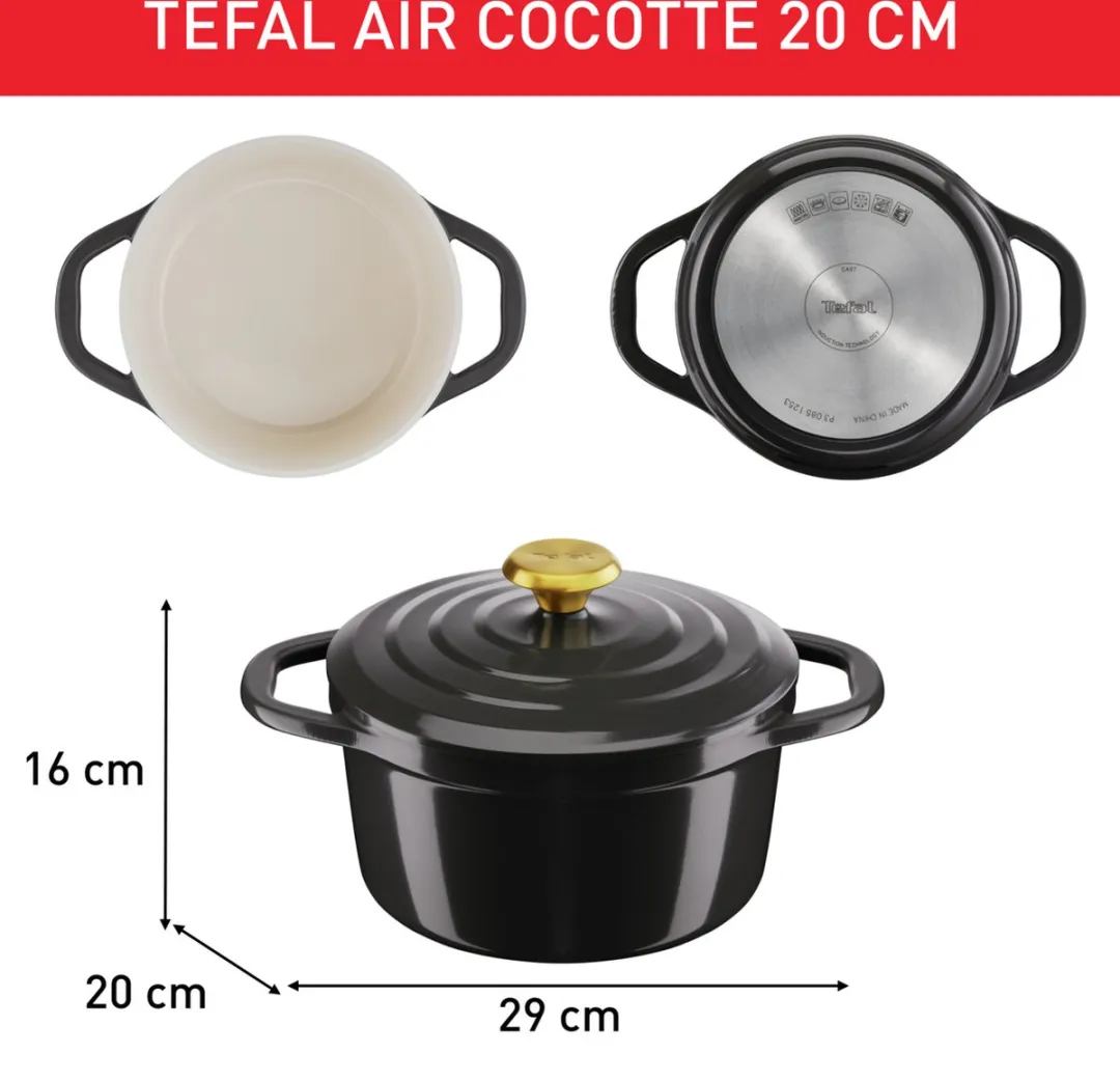 Tefal Air E25546 Braadpan 4,7L - Inductie - Zwart