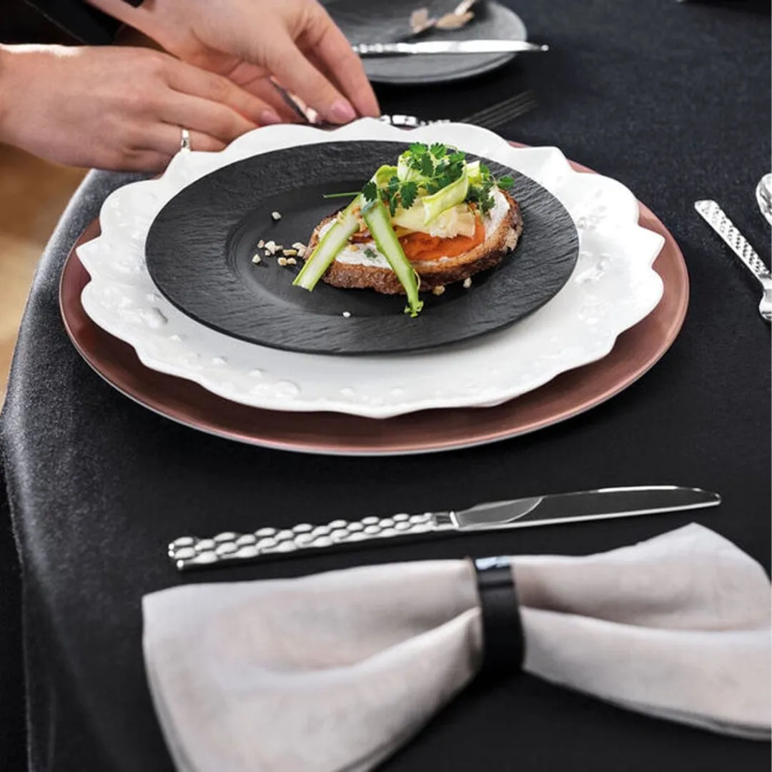 Villeroy & Boch Manufacture Rock Ontbijtborden 22cm - 6 Stuks - Zwart