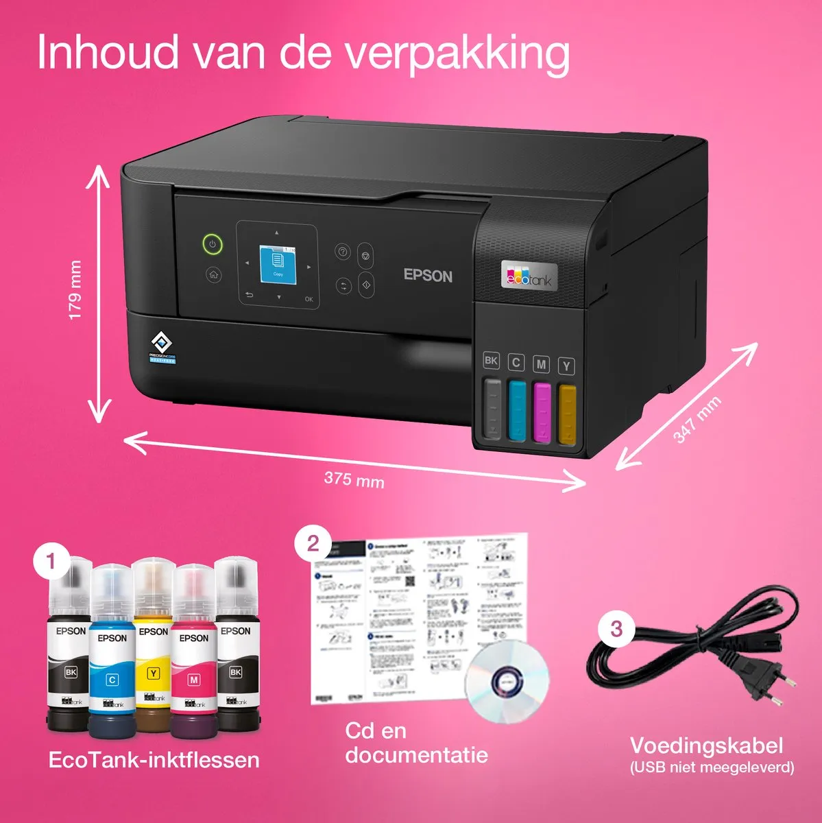 Epson EcoTank ET-2840 All-in-One Printer - 3 Kleuren - 100 Vel