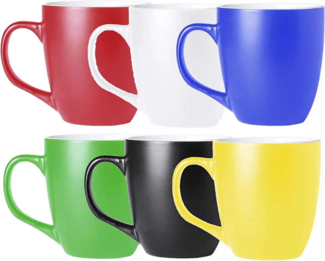 Bellatio Design Artista Koffiemokken - 12 Stuks - 440ml - Multi