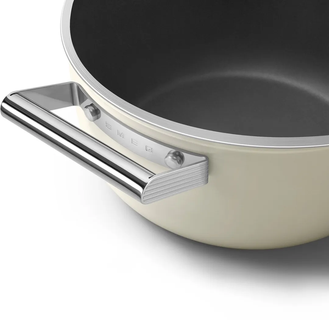 Smeg CSF2412CRM Braadpan 5.4L - 24cm - Crème