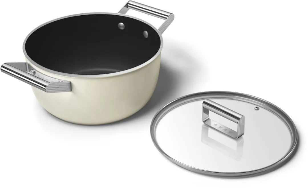 Smeg CSF2412CRM Braadpan 5.4L - 24cm - Crème