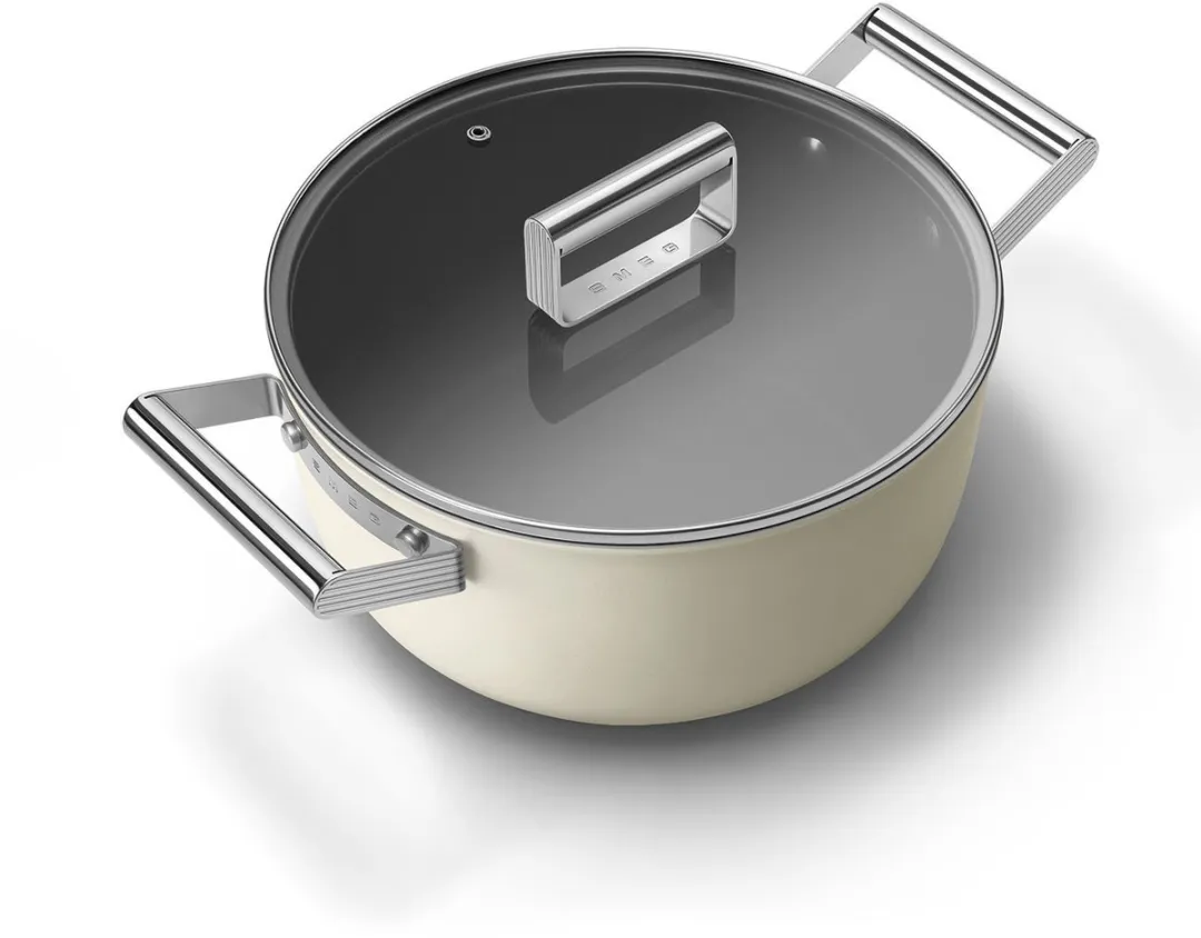 Smeg CSF2412CRM Braadpan 5.4L - 24cm - Crème