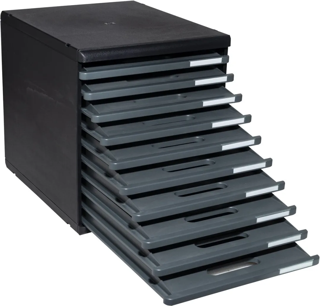 Exacompta Ladenbox MODULO A4 10 Open Laden - Donkergrijs - afbeelding 5 van 6