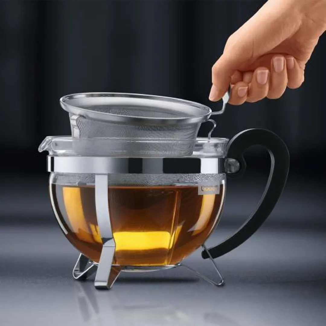 Bodum Chambord Theepot 1.5L - 12 Koppen - Zilver
