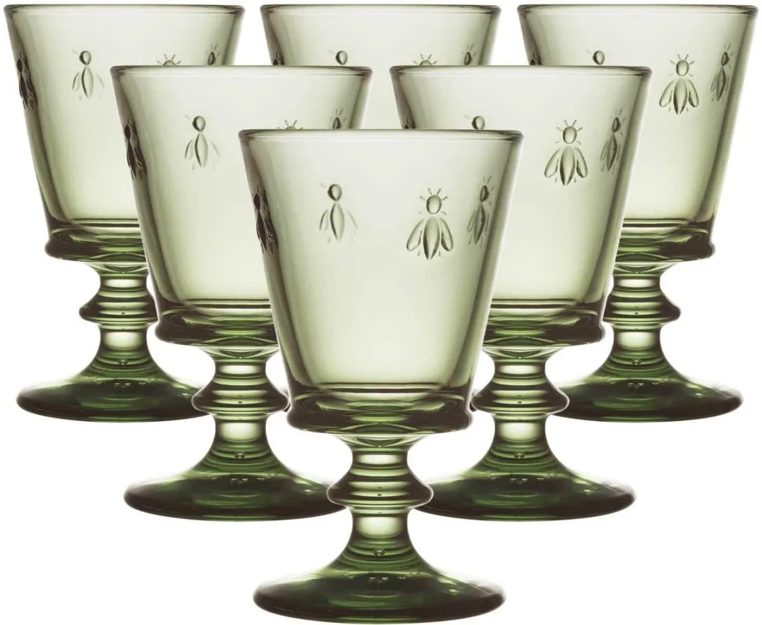 La Rochère Abeille Wijnglas 24cl - Olijfgroen - 6 Stuks