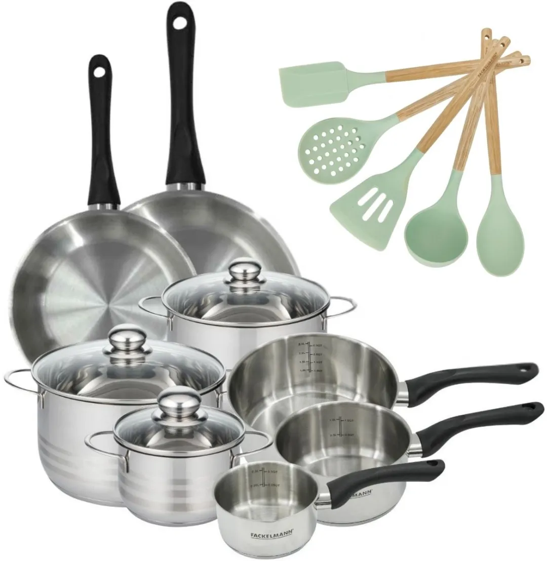 Fackelmann Geneva Set 3 Braadpannen 2 Koekenpannen 3 Steelpannen