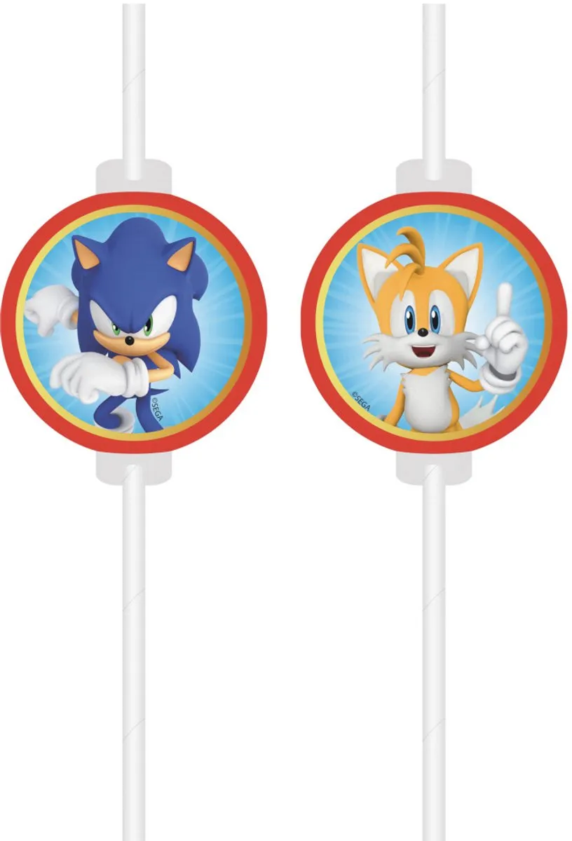 Sonic the Hedgehog Papieren Rietjes