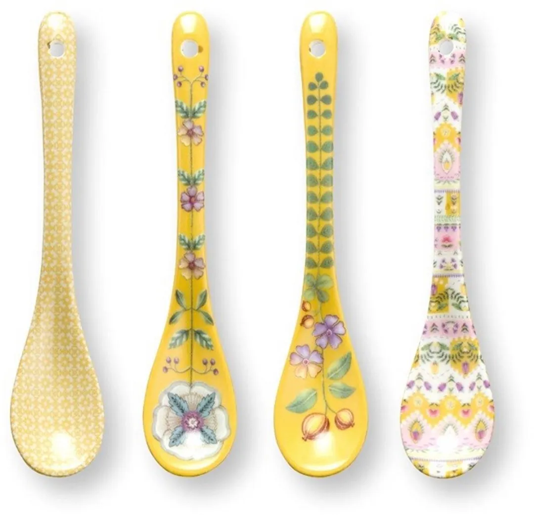 Pip Studio Lily & Lotus Theelepels - 4 Stuks Geel