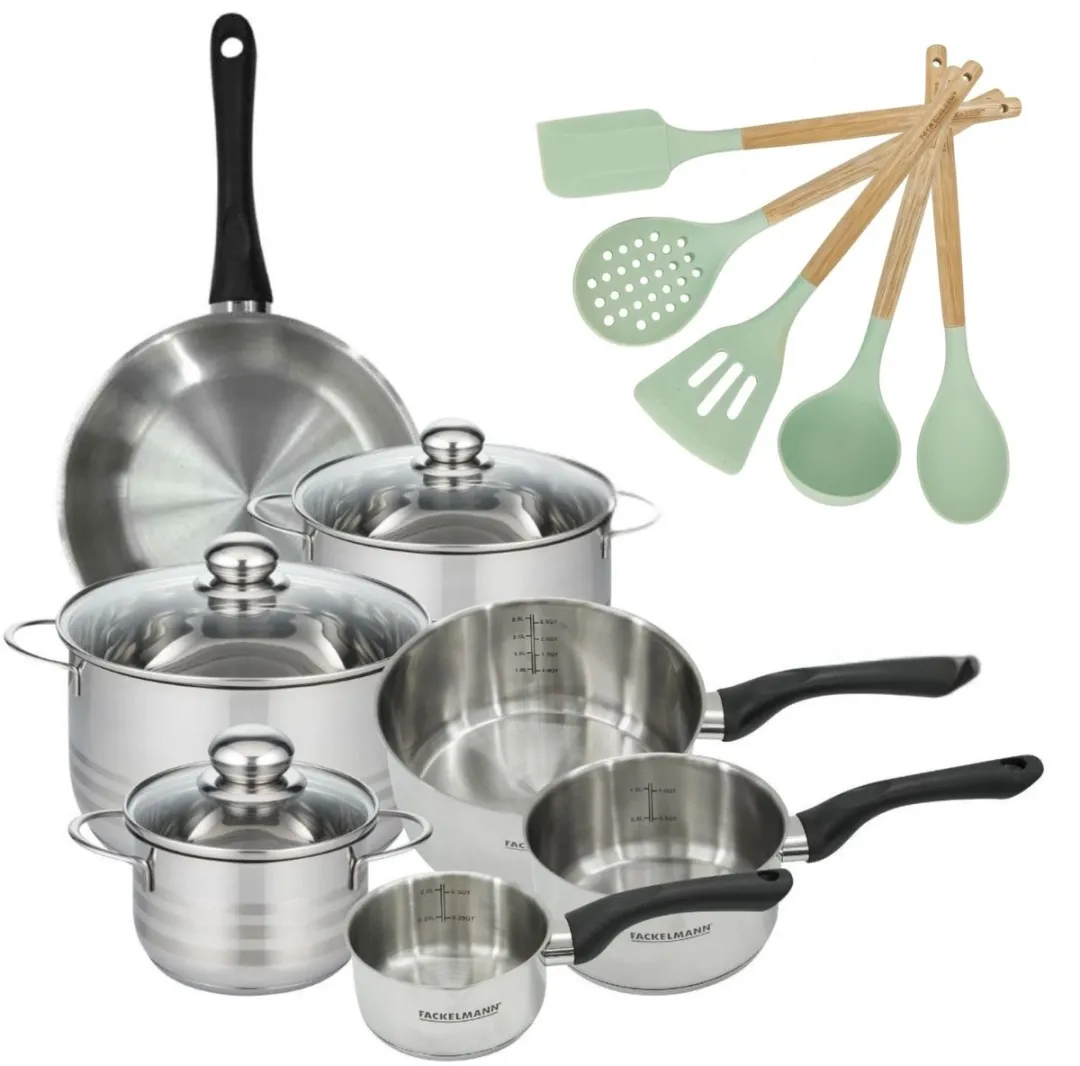 Fackelmann Geneva Braadpan & Steelpan Set 3-delig