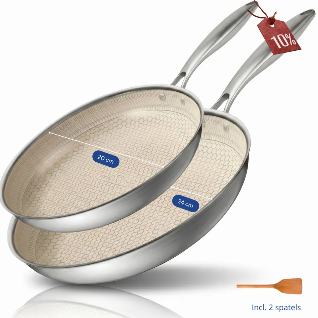 Morelia Hybrid Koekenpannen Set 20cm + 24cm