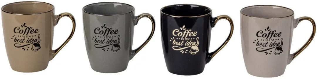 Bellatio Design Koffiemokken - 8 Stuks - 360ml - Multi Kleuren