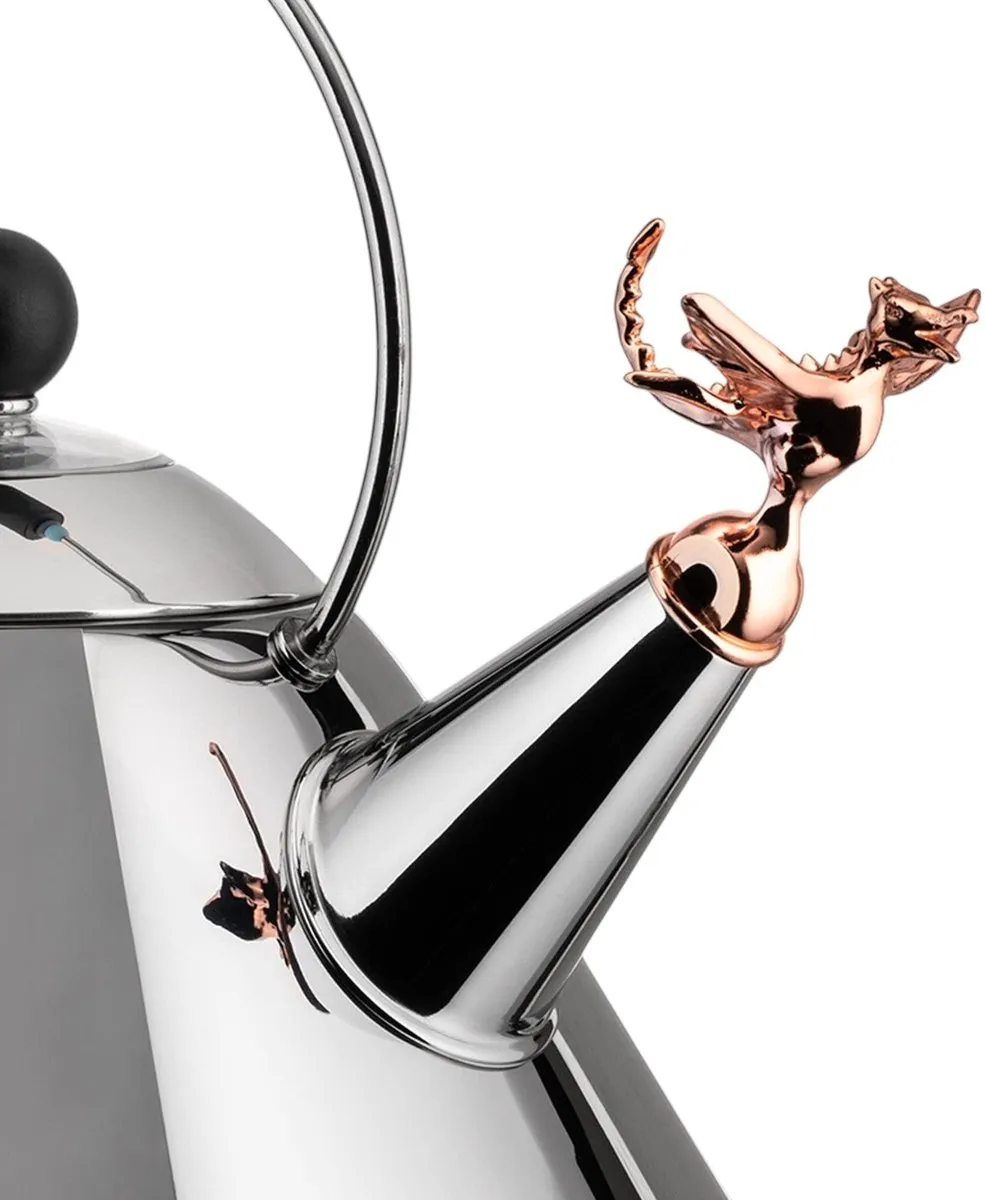 Alessi Tea Rex Fluitketel 9093REX B - 2L - Zwart