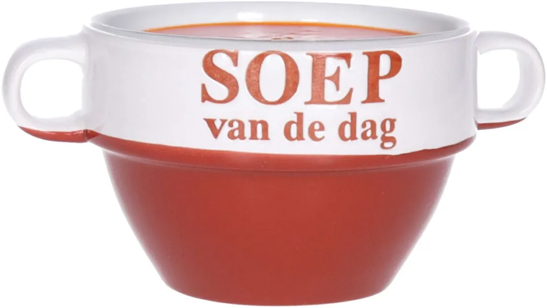 Bellatio Design Soepkommen Soep van de dag - 9 Stuks - Multi