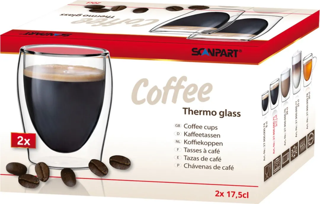 Scanpart Dubbelwandig Koffieglas 175ml