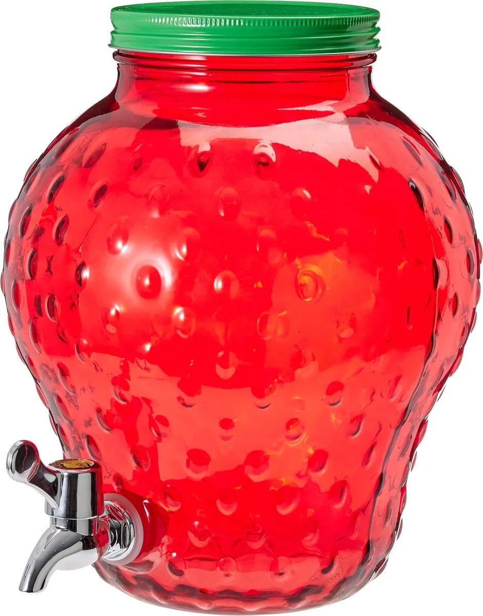 Cookinglife Drankdispenser Aardbei 4L - Rood